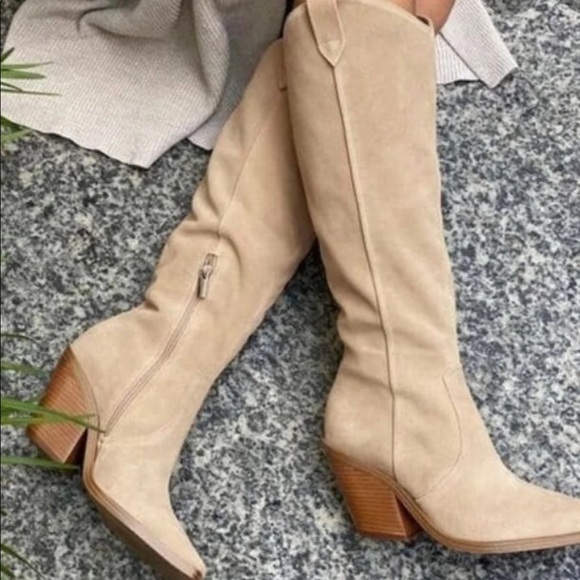 Vince Camuto Shoes - Vince Camuto Afelia Knee High Boots in Tortilla women size 6.5